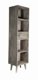 Rackhams Payan Wooden Slim Tall Bookcase - Wood - 1 - 50CM X 40CM X 195CM  (LXDXH) - thumbnail 4