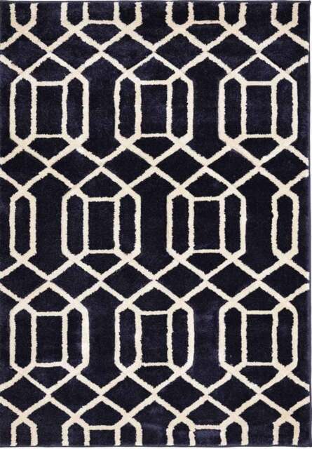 Rackhams Newport Lattice Blue Rug – Geometric - 120X170 cm - image 1