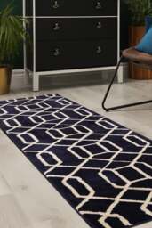 Rackhams Newport Lattice Blue Rug – Geometric - 120X170 cm - thumbnail 6