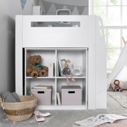 Rackhams Lacy White Storage Mid Sleeper - Single Bed And Memory Mattress - thumbnail 3