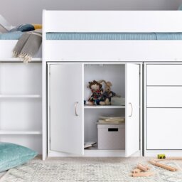 Rackhams Lacy White Storage Mid Sleeper - Single Bed And Memory Mattress - thumbnail 4