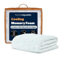 Rackhams Cooling Mattress Topper - White - Super King - thumbnail 2