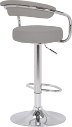 Rackhams Zenith Kitchen Bar Stool, Height Adjustable Swivel Gas Lift, Home Bar & Breakfast Barstool, Slate Grey - thumbnail 2