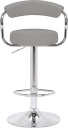 Rackhams Zenith Kitchen Bar Stool, Height Adjustable Swivel Gas Lift, Home Bar & Breakfast Barstool, Slate Grey - thumbnail 3