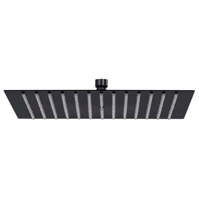 Rackhams Rain Shower Head Stainless Steel 25x25 cm Square Black