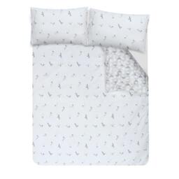 Rackhams Printed Reversible Circle Geo Duvet Cover With Pillowcases - Blue - King (220cm x 230cm) - thumbnail 4