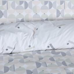 Rackhams Printed Reversible Circle Geo Duvet Cover With Pillowcases - Blue - King (220cm x 230cm) - thumbnail 5