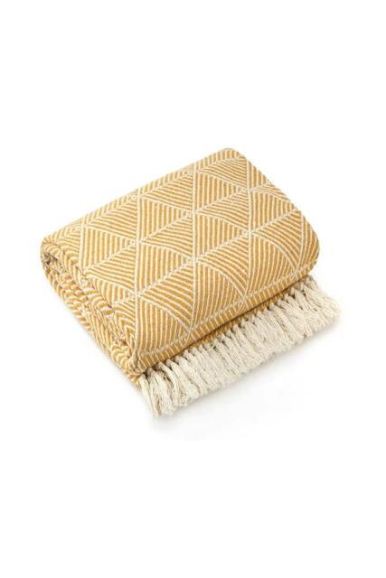 "Rackhams Zahra Ochre Throw - 70x100""" - image 1