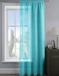 Rackhams Alessandria Sparkle Slot Top Voile Panel - 137cm x 137cm - Silver - thumbnail 3