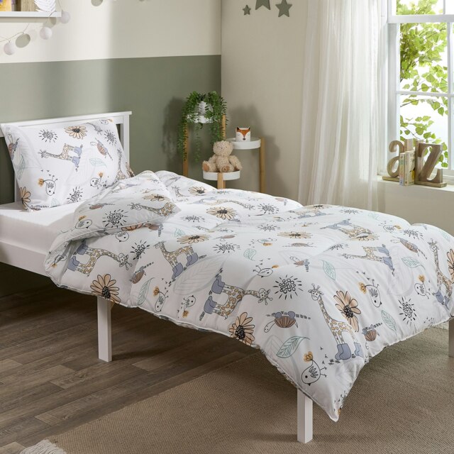 Rackhams Kids Animal Print Coverless Comfort Duvet, 4.5 Tog, Single - Single - image 1