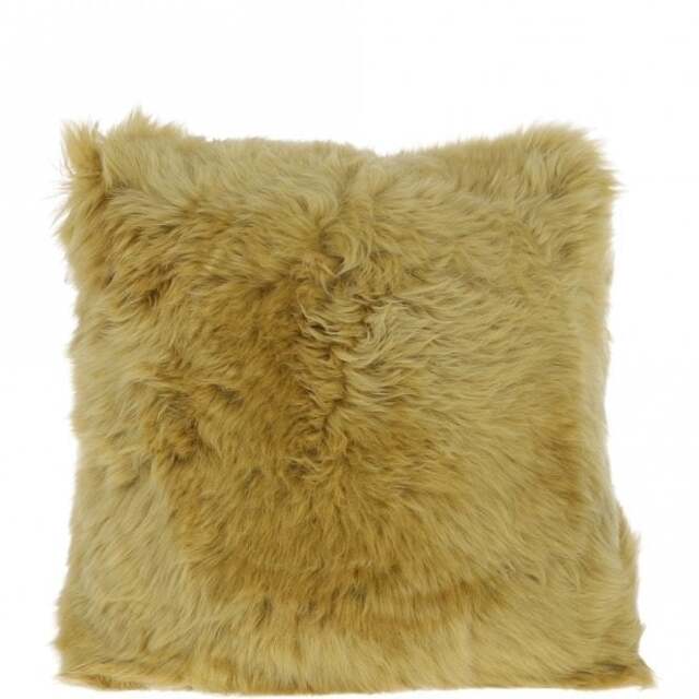Rackhams Sheepskin Cushion - One Size - Straw Yellow - Sheepskin - image 1