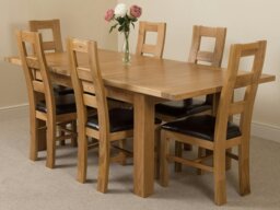 Rackhams Seattle Oak Extending Dining Table with Yale Oak Chairs - Natural Oak - 8 chairs - thumbnail 3