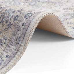 Rackhams Nain Oriental-Optic Grey Rug – Vintage Medallion - 80X200 cm - thumbnail 4