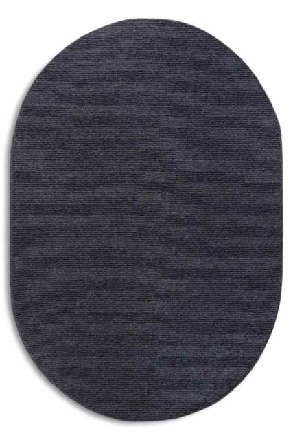 Rackhams Wool Rug Francois Anthracite - 160X130 cm oval - image 1