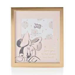 Rackhams Minnie I Love You To The Moon and Back Photo Frame New Baby Gift - 6 x 4 inches - MDF - Gold - thumbnail 1