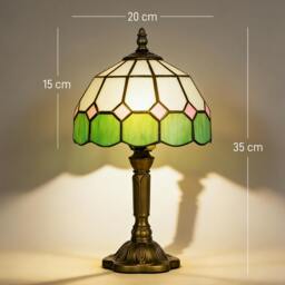 Rackhams Tiffany-Style Table Lamp for Bedroom, Bulb not Included - No - thumbnail 3