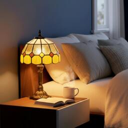 Rackhams Tiffany-Style Table Lamp for Bedroom, Bulb not Included - No - thumbnail 6