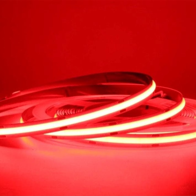 Rackhams 24V COB LED Strip Lights with 480 LEDs/M, 10W/M, 800lm/M, CRI 90-92, Red Colour - image 1