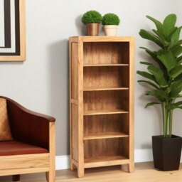 Rackhams Logan Light Mango Large Open Bookcase - Wood - 1 - 75CM X 35CM X 175CM  (LXDXH)