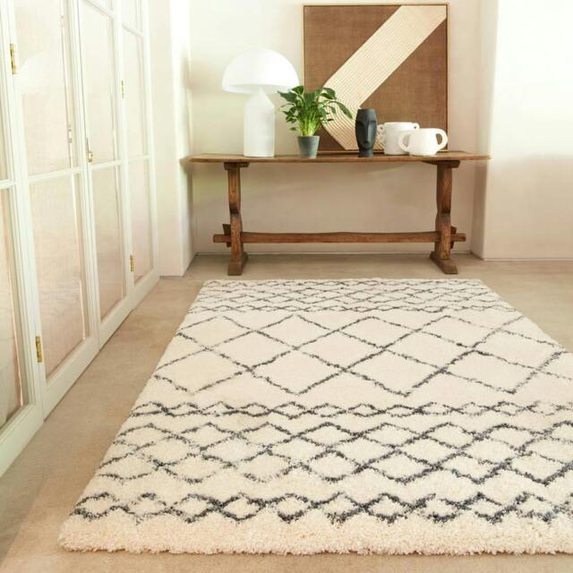 Rackhams Alto AL02 Cream Shaggy Rug - 80x240cm - image 1