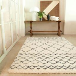Rackhams Alto AL02 Cream Shaggy Rug - 80x240cm - thumbnail 1