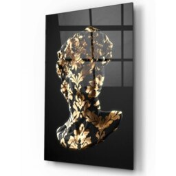 Rackhams Golden David Glass Wall Art - 70 x 110 cm - Tempered Glass (4 mm) - thumbnail 4