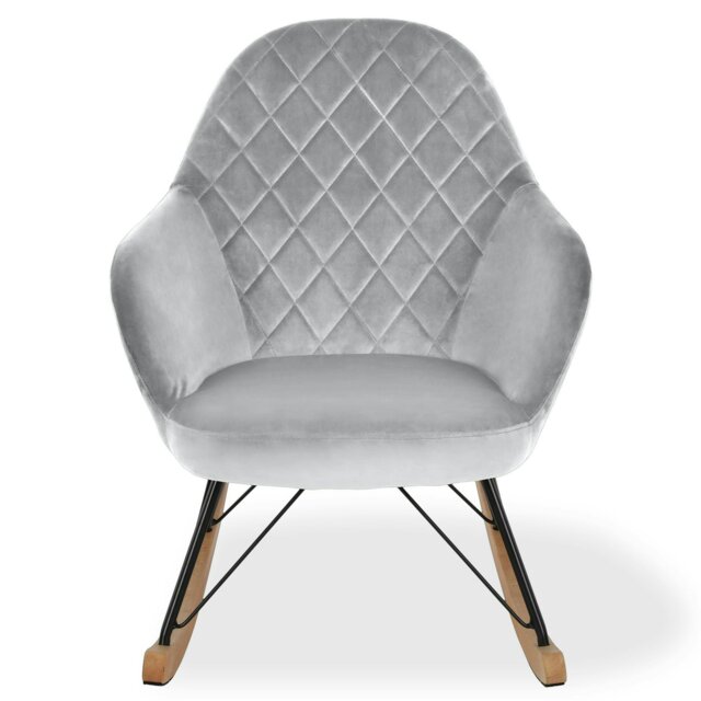 Rackhams Dahlia Rocking Chair with Grey Velvet - image 1