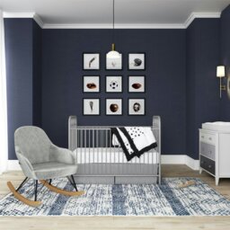 Rackhams Dahlia Rocking Chair with Grey Velvet - thumbnail 4