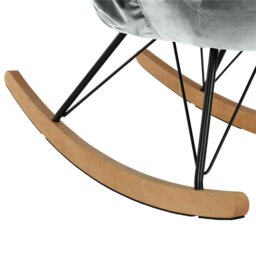 Rackhams Dahlia Rocking Chair with Grey Velvet - thumbnail 5