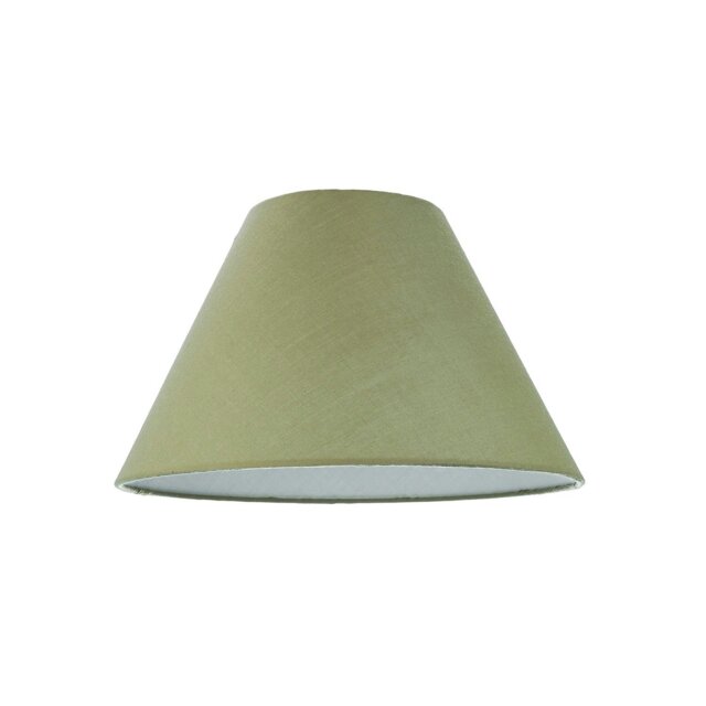 Rackhams Traditional 8 Inch Olive Green Cotton Fabric Coolie Lamp Shade - image 1
