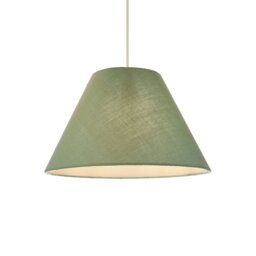 Rackhams Traditional 8 Inch Olive Green Cotton Fabric Coolie Lamp Shade - thumbnail 2