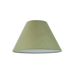 Rackhams Traditional 8 Inch Olive Green Cotton Fabric Coolie Lamp Shade - thumbnail 1