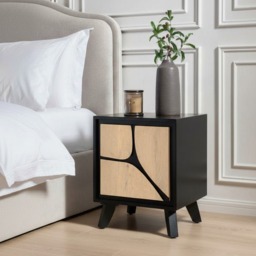 Rackhams Dusk Mango Wood Bedside Table - Mango Wood & Engineering wood - 1 - Tan
