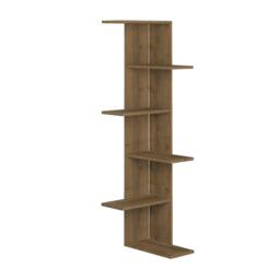 Rackhams Saso Modern Corner Bookcase Display Unit Medium 141(H)cm - White - thumbnail 3