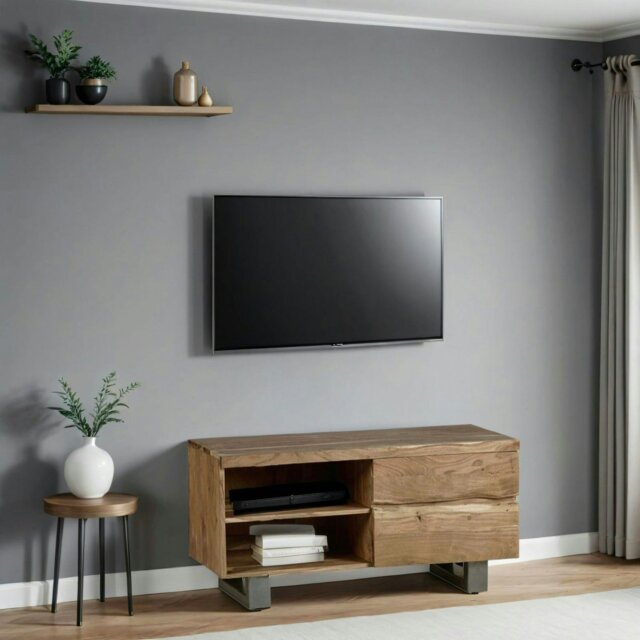 Rackhams Knott Live Edge Small TV Unit - 110 cm - 55 cm - Wood - image 1