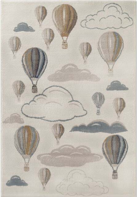 Rackhams Adventures Kids Rug – Hot Air Balloon Design - 120X170 cm - image 1
