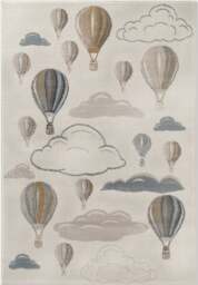 Rackhams Adventures Kids Rug – Hot Air Balloon Design - 120X170 cm - thumbnail 1