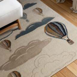 Rackhams Adventures Kids Rug – Hot Air Balloon Design - 120X170 cm - thumbnail 5