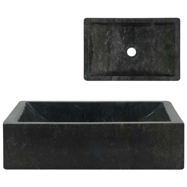 Rackhams Sink 45x30x12 cm Marble High Gloss Black