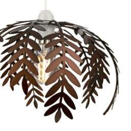 Rackhams Classic Fern Leaf Design Ceiling Pendant Light Shade in Stylish Bronze Finish - thumbnail 3