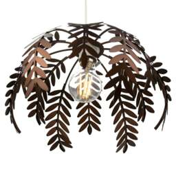 Rackhams Classic Fern Leaf Design Ceiling Pendant Light Shade in Stylish Bronze Finish - thumbnail 2