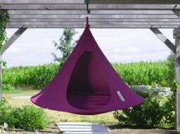 Rackhams Double Cacoon Hanging Chair - Mulberry - thumbnail 2