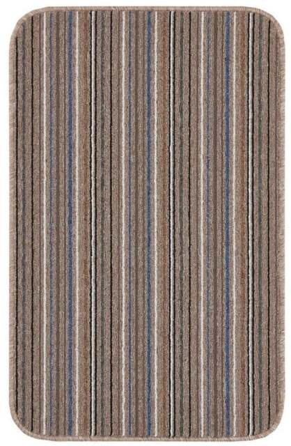 Rackhams Stockholm Mocha/Blue Washable Mat - 57X90 cm - image 1