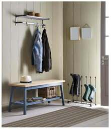Rackhams Stockholm Mocha/Blue Washable Mat - 57X90 cm - thumbnail 4