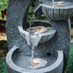 Rackhams Water Fountain Rockery Decoration Solar Powered for Outdoor Decoration - thumbnail 2