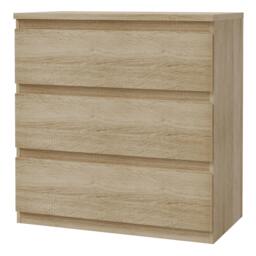 Rackhams Edmore 3 Drawer Chest in Sonoma Oak - Standard - Sonoma Oak - Manufactured Wood - thumbnail 4