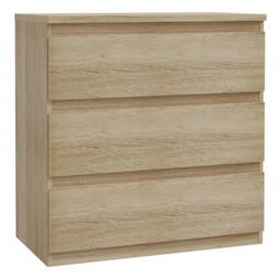 Rackhams Edmore 3 Drawer Chest in Sonoma Oak - Standard - Sonoma Oak - Manufactured Wood - thumbnail 2