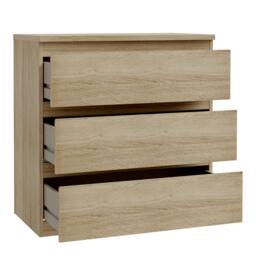 Rackhams Edmore 3 Drawer Chest in Sonoma Oak - Standard - Sonoma Oak - Manufactured Wood - thumbnail 5