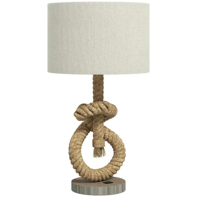 Rackhams Nautical LED Table Lamp with USB Charging Port, Bedside Desk Lamp for Bedroom, Living Room, Home Office - image 1