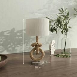 Rackhams Nautical LED Table Lamp with USB Charging Port, Bedside Desk Lamp for Bedroom, Living Room, Home Office - thumbnail 3